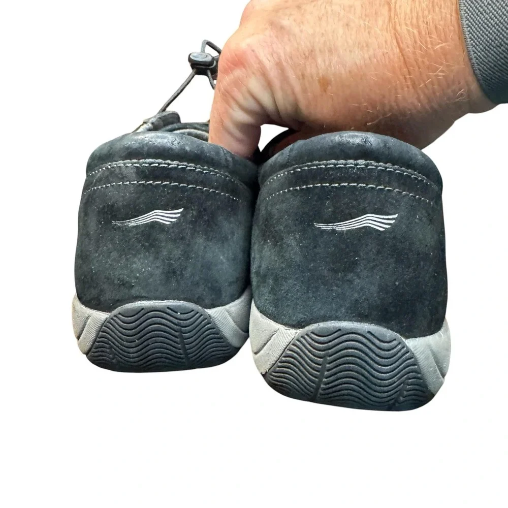 Dansko Shoes Womens Size 9.5 Gray Leather Mesh Lace Up Comfort Walking Sneakers